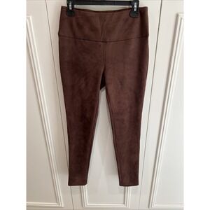J McLaughlin Brown Faux Suede Pull On Pants Leggings Boho Western Preppy